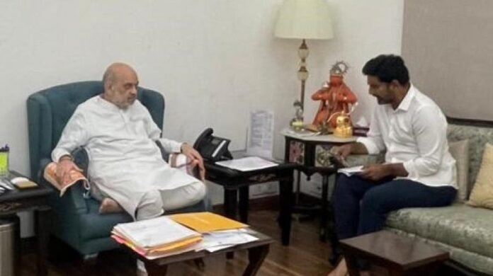 ap minister nara lokesh met central minister amith sha