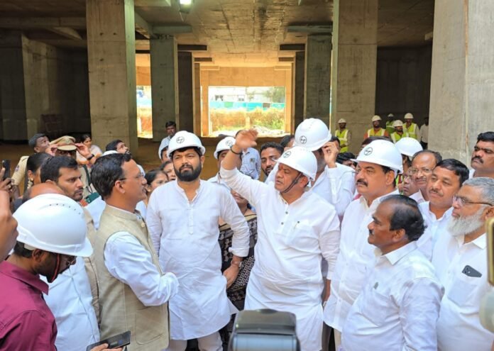 Review meeting with L&T company and concerned officials.. The Minister gave details to the media about the progress of the work.