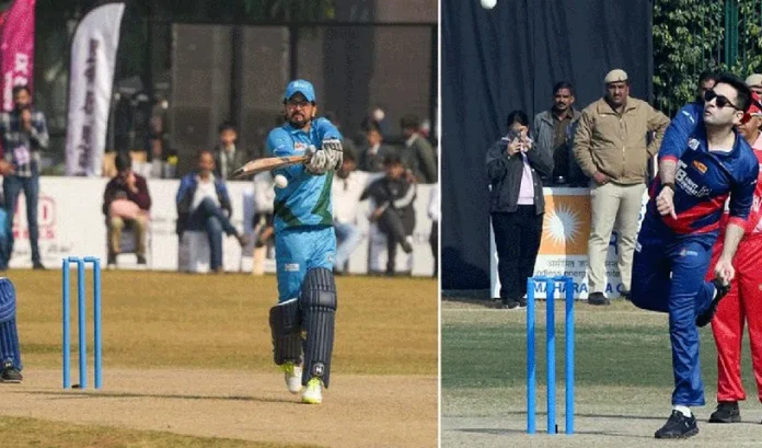 Cricket game of MPs from both houses of Parliament. Management at Major Dhyan Chand Stadium in Delhi..