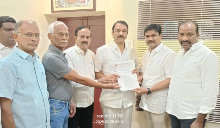 Colony residents who presented the petition along with the MLA..