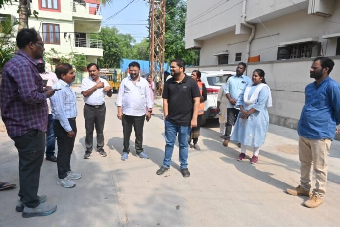 Tour in various wards under Hayat Nagar circle..