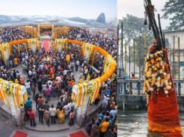 మేడారం సమ్మక్క సారలమ్మ మహా జాతర సందర్భంగా గద్దెల వద్ద భారీగా తరలివచ్చిన భక్తులు, ఆధ్యాత్మిక వాతావరణం